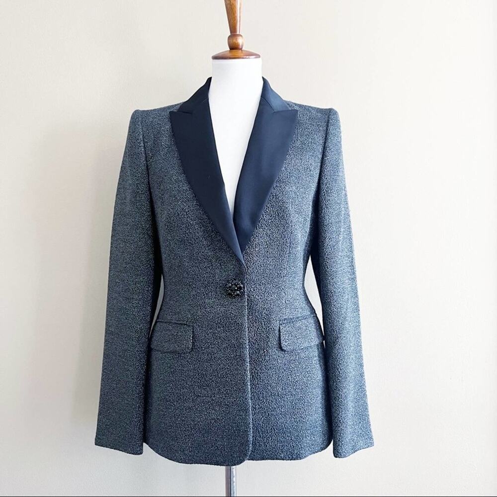 Escada Tux Style Blazer With Metallic Sparkle Siz… - image 1